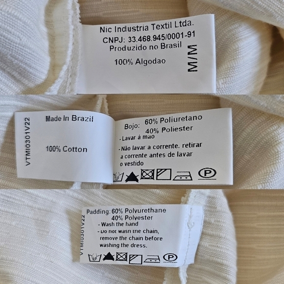 New ADRIANA DEGREAS Montaigne Cut-Out Chain Detail Off White Midi Dress Medium - Picture 12 of 12